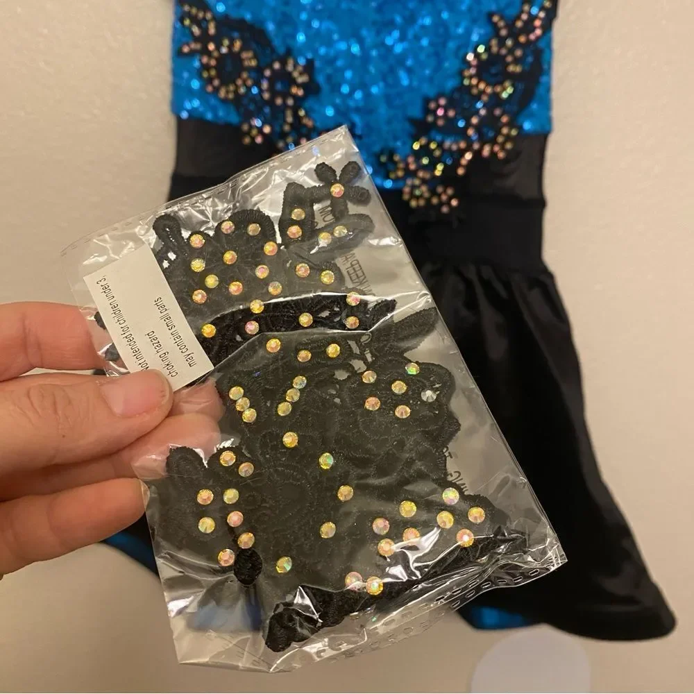 WEISSMAN Dance Costume blue jazz tutu sequin AIN'T NO OTHER MAN 10582 SA adult